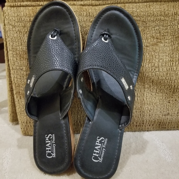 chaps memory foam slippers